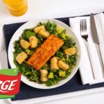 Yuca-Croutons-with-Green-Salad-and-Salmon