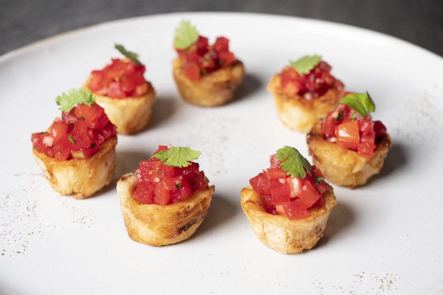 Mini Yuca Cups with Pear Tartar 1