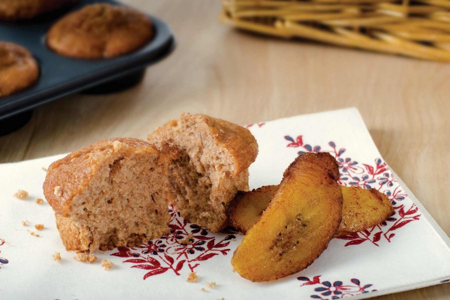 Oatmeal & Plantain Power Muffins with Chocolate Chips