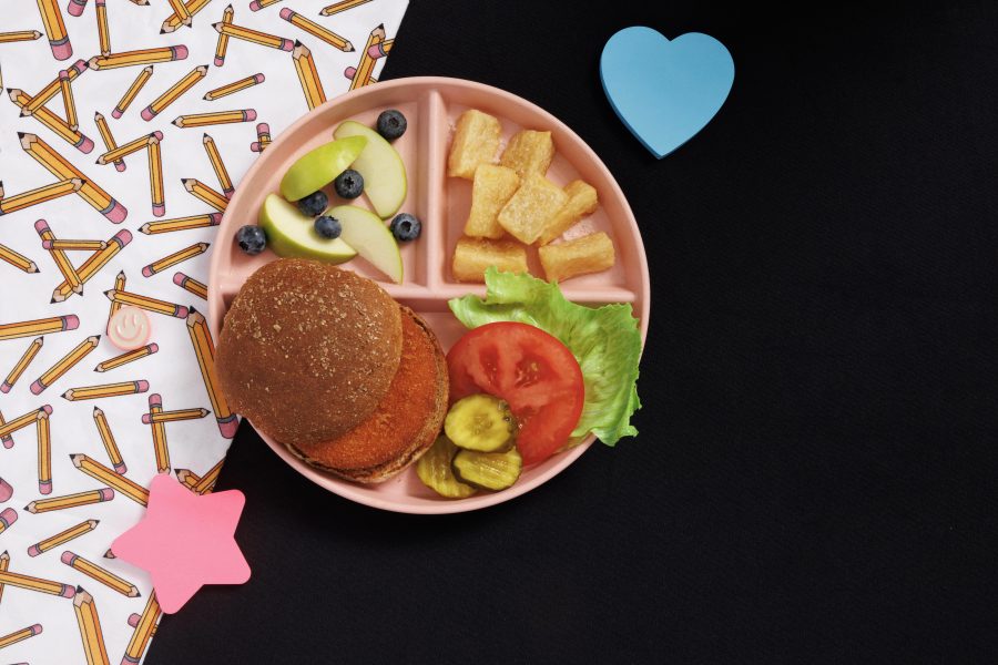 Yuca Croutons with Hot Chicken Sandwich K12
